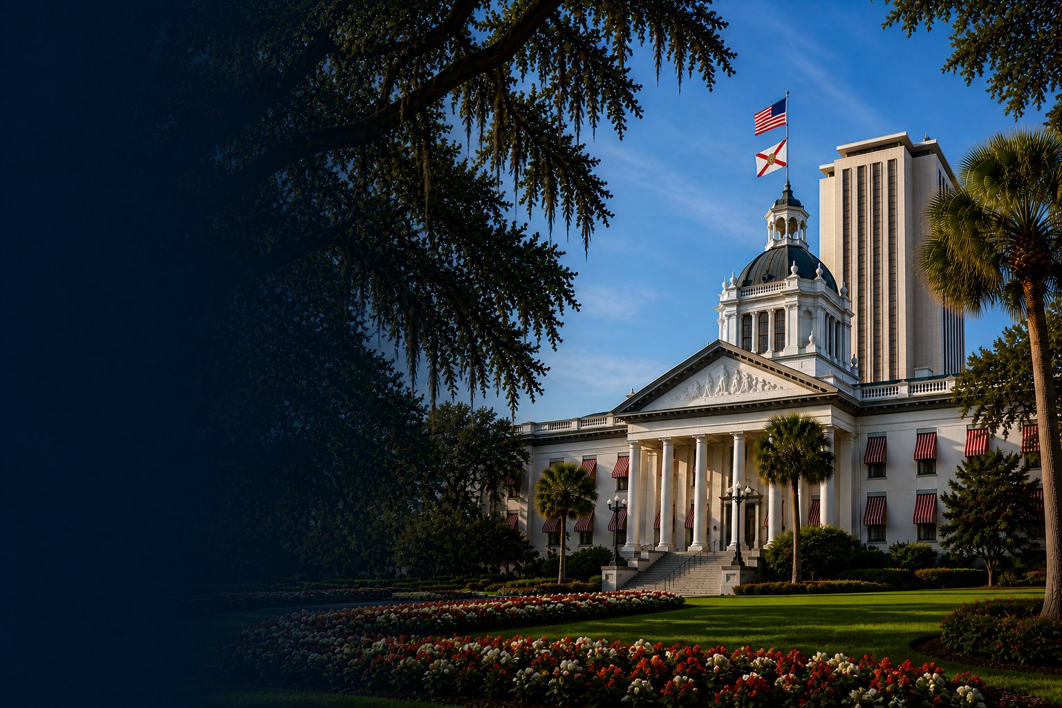 Florida State Capitol in Tallahassee at golden hour